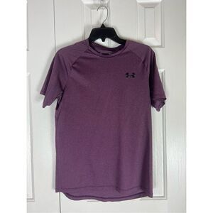 Underarmour Mens The Tech Tee Purple Shirt Size Small